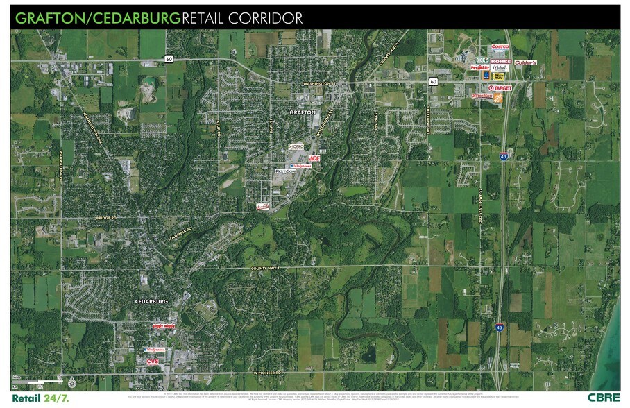 SE Highway 60 & I-43 Dr, Grafton, WI à vendre - Aérien – Image 3 sur 6