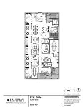 12 E Ohio St, Chicago, IL à louer Plan d’étage– Image 1 sur 2