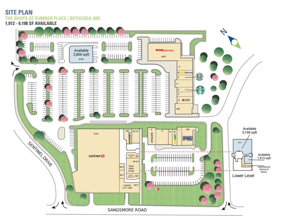 4611-4701 Sangamore Rd, Bethesda, MD à louer Plan de site– Image 1 sur 1