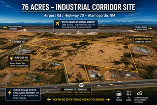 Plus de détails pour Hwy 70 Frontage w/dual access on Airport Rd, Alamogordo, NM - Terrain à vendre
