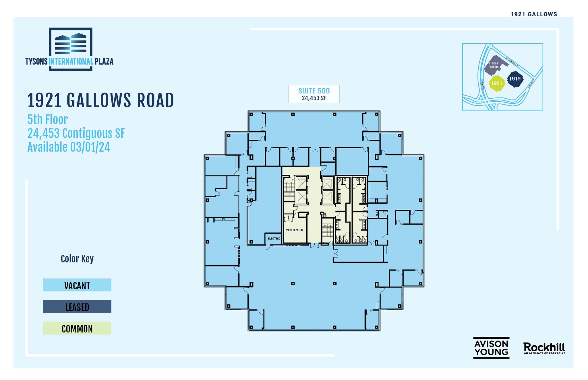 1919-1921 Gallows Rd, Vienna, VA à louer Plan d’étage– Image 1 sur 1