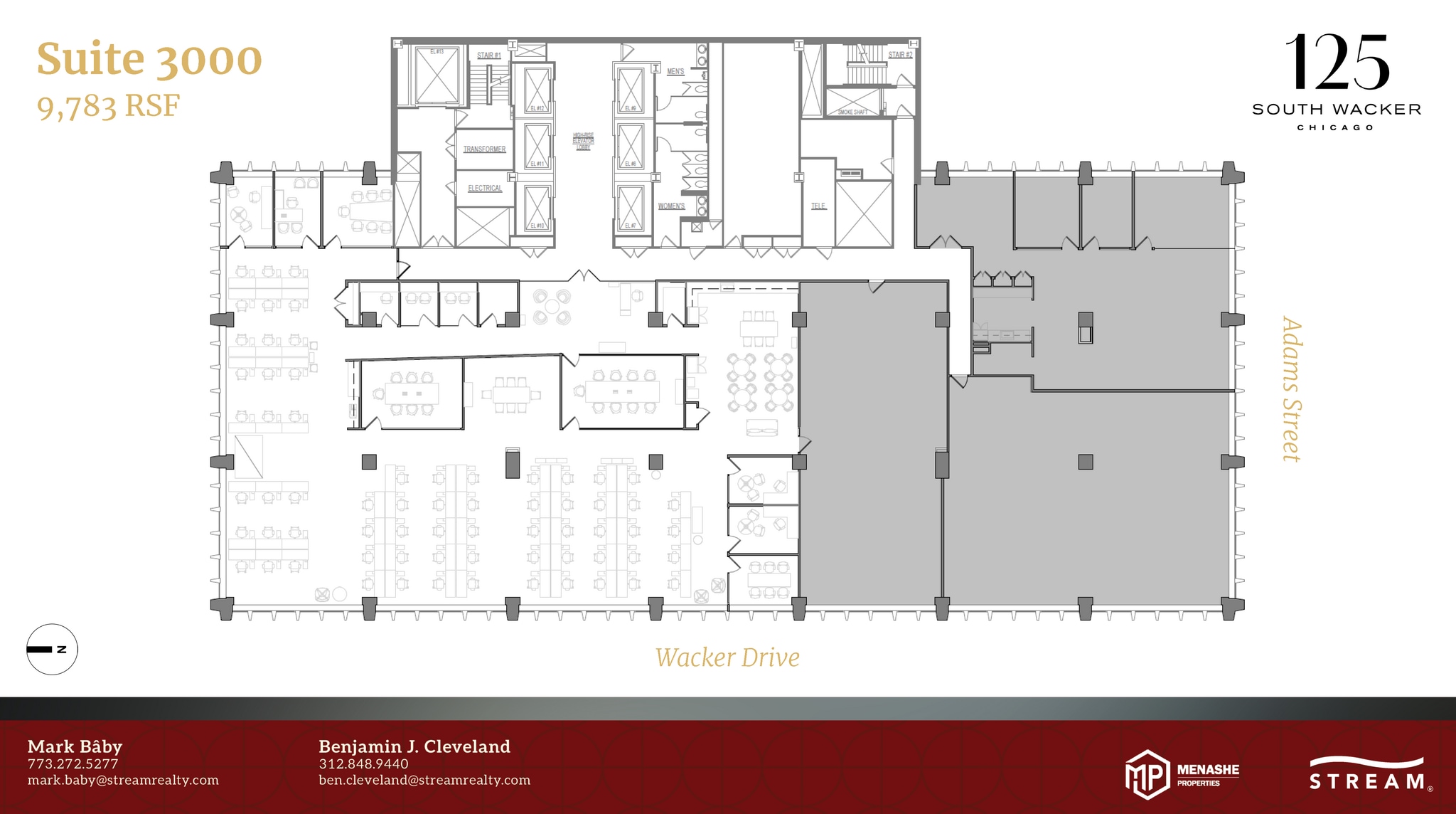 125 S Wacker Dr, Chicago, IL à louer Plan d’étage– Image 1 sur 1