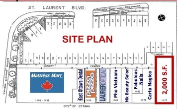 1171-1195 St Laurent Blvd, Ottawa, ON à louer Plan de site– Image 1 sur 1