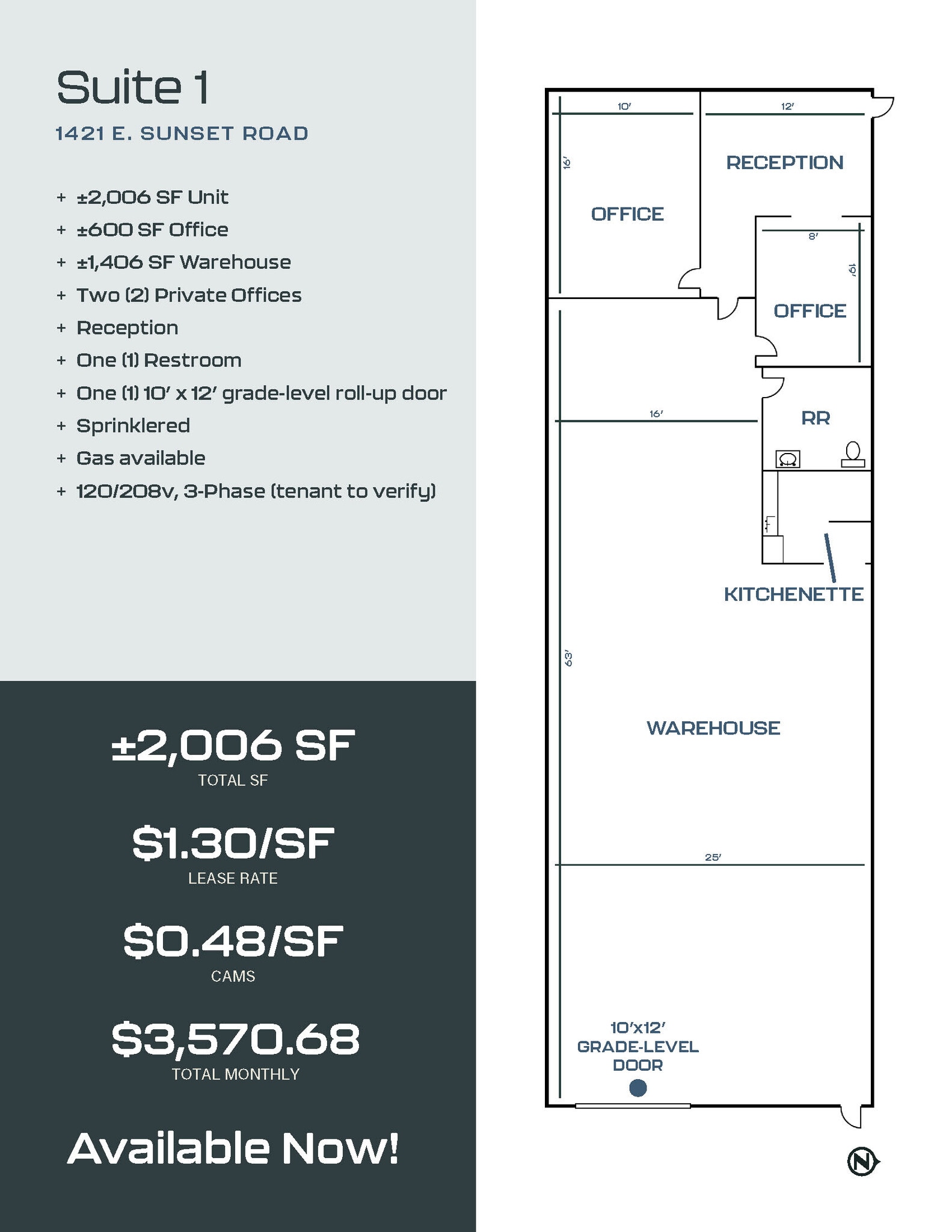 1525 E Sunset Rd, Las Vegas, NV à louer Plan d’étage– Image 1 sur 1