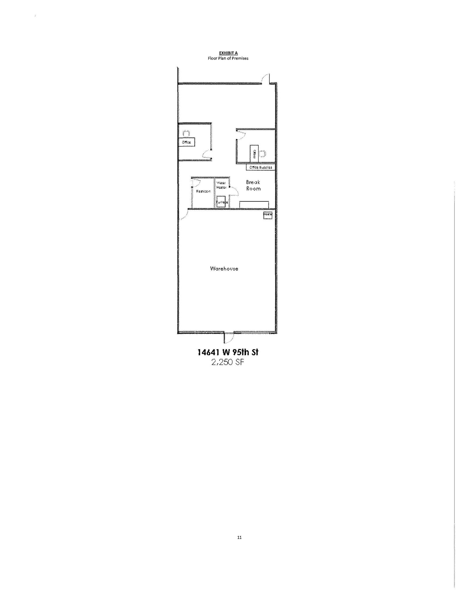14631-14651 W 95th St, Lenexa, KS à louer Plan d’étage– Image 1 sur 1