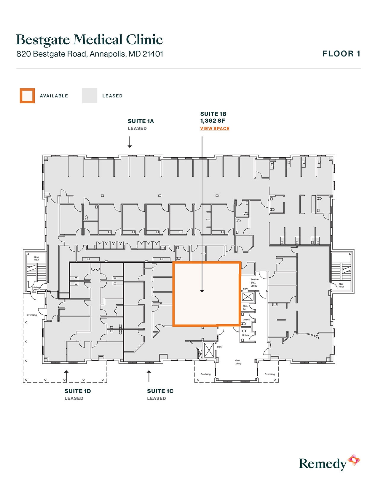 820 Bestgate Rd, Annapolis, MD à louer Plan d’étage– Image 1 sur 1