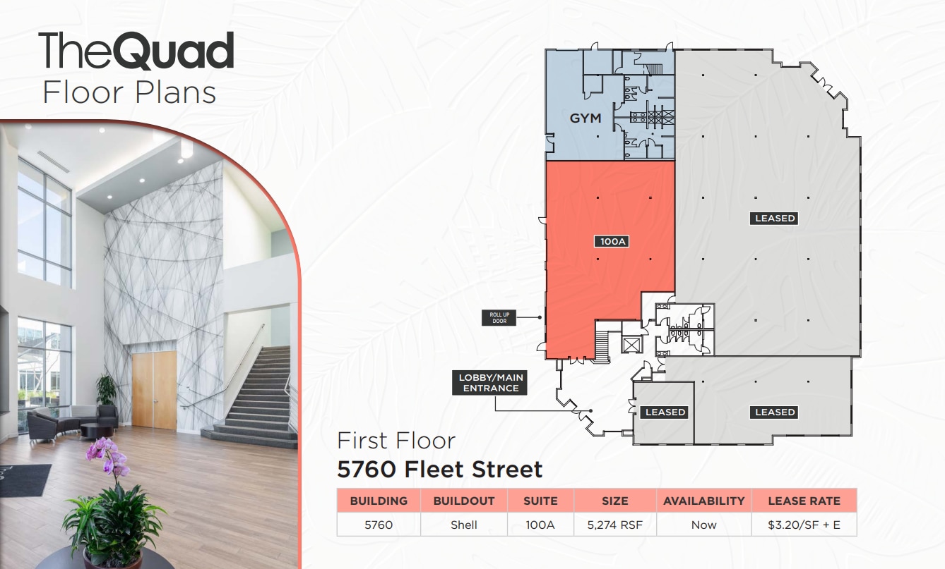 5770 Fleet St, Carlsbad, CA à louer Plan d’étage– Image 1 sur 1