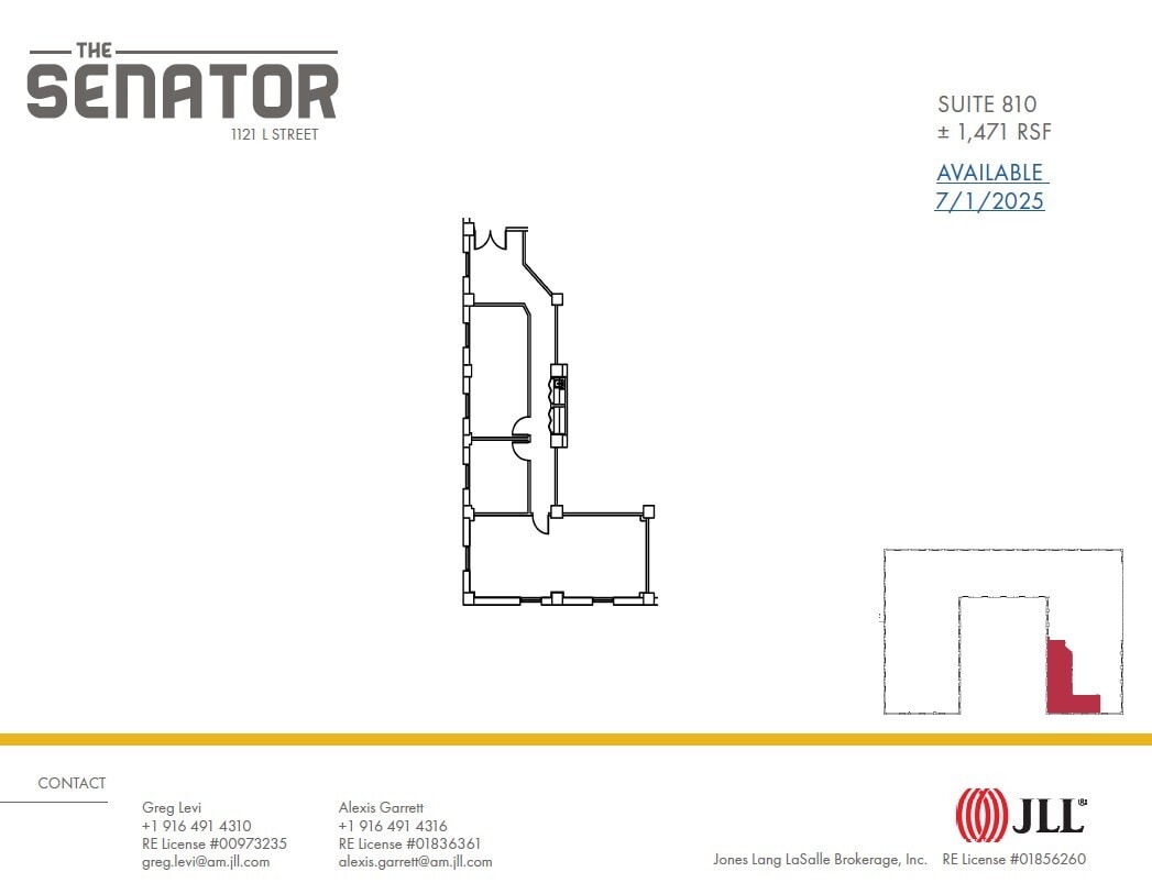 1121 L St, Sacramento, CA à louer Plan d’étage– Image 1 sur 2