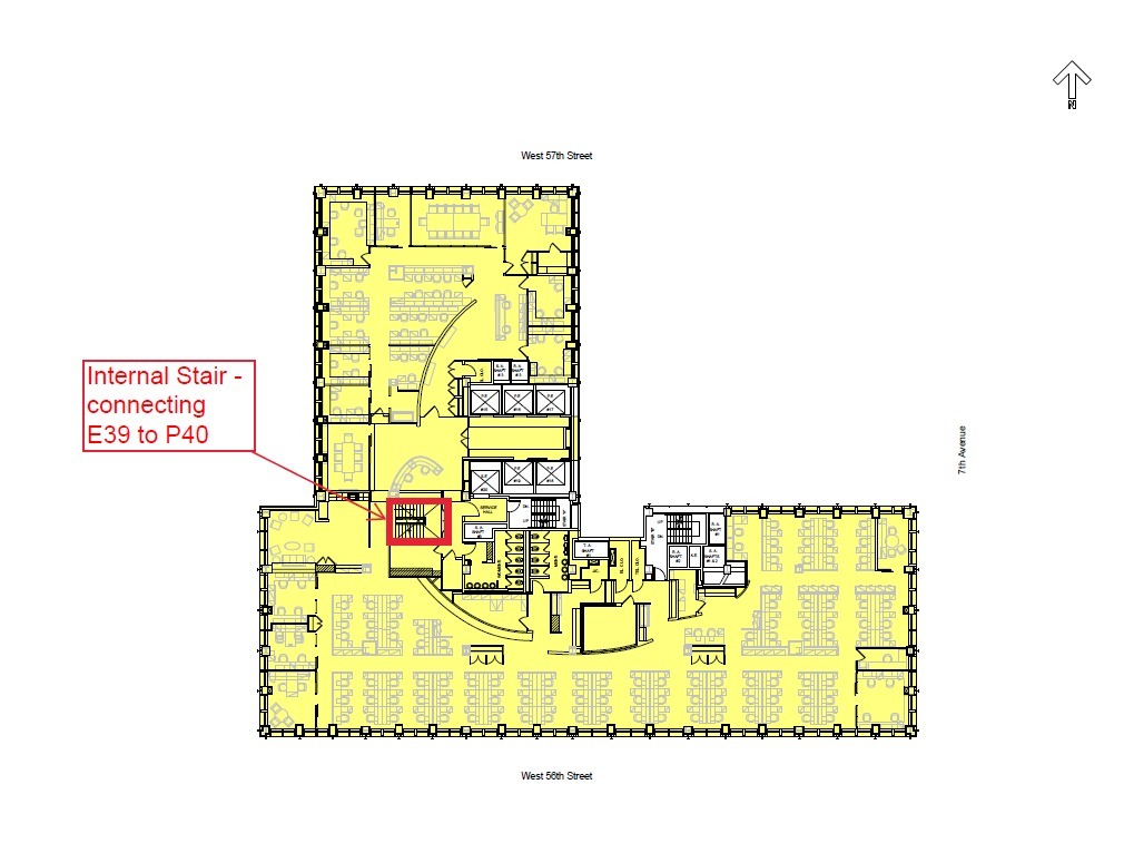 888 7th Ave, New York, NY à louer Plan d’étage– Image 1 sur 2
