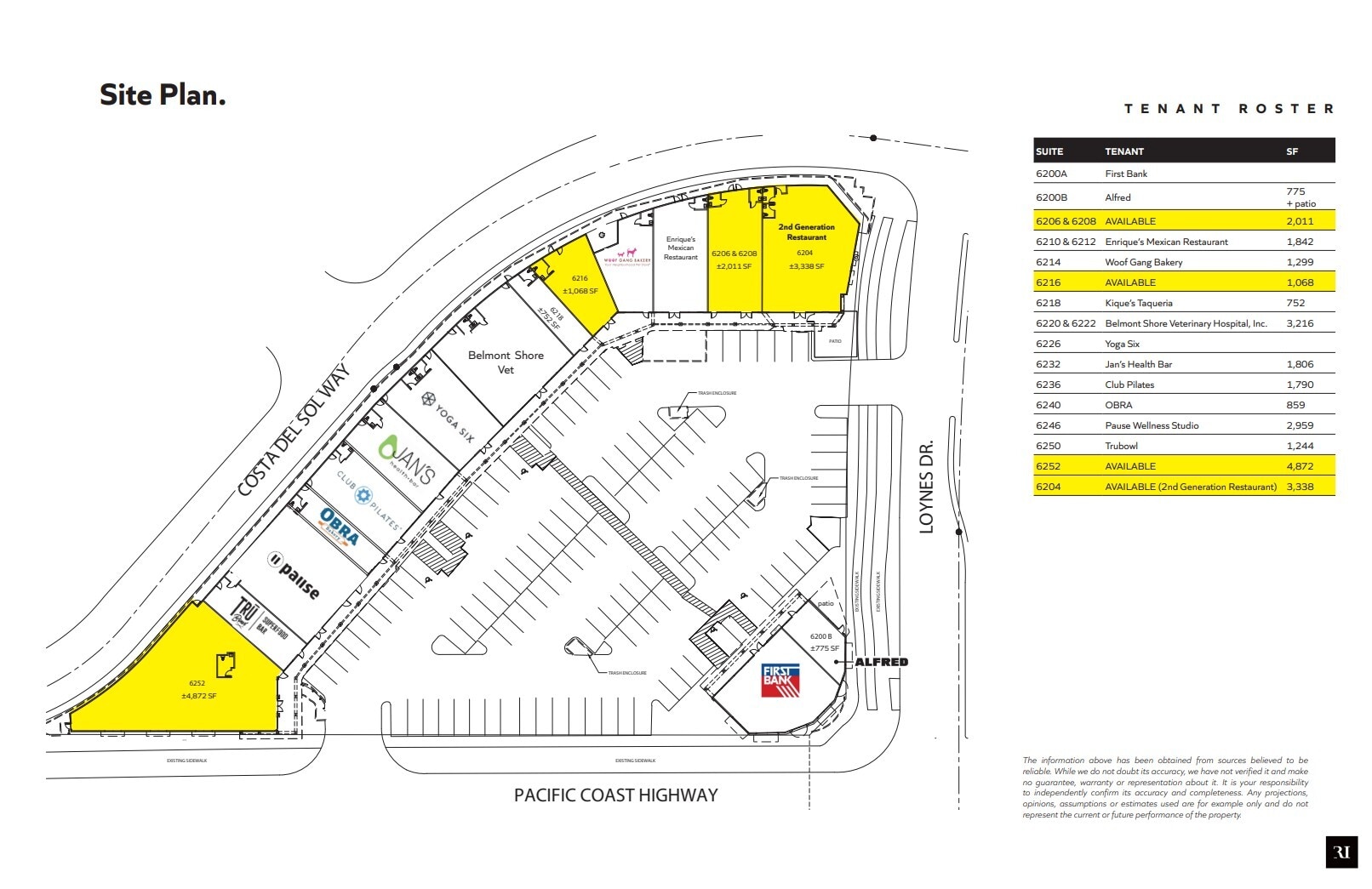 6200-6252 E Pacific Coast Hwy, Long Beach, CA à louer Plan de site– Image 1 sur 1