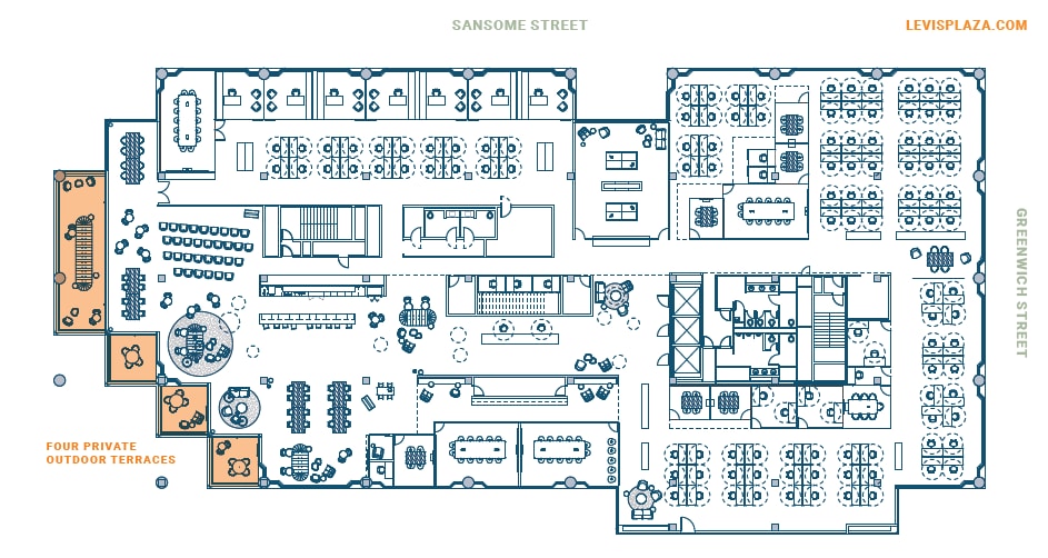 1255 Battery St, San Francisco, CA à louer Plan d’étage– Image 1 sur 2