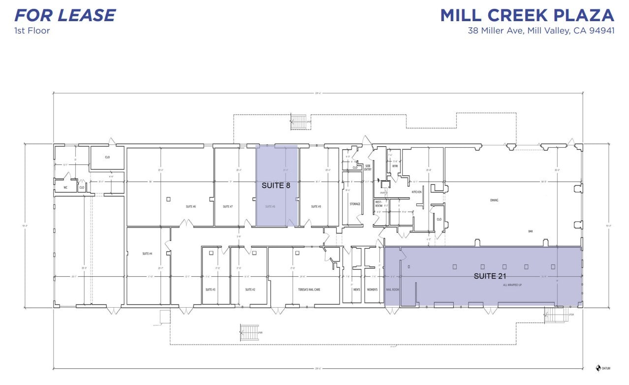 38 Miller Ave, Mill Valley, CA à louer Plan d’étage– Image 1 sur 1