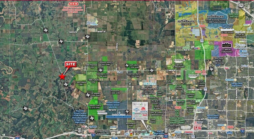 FM-359 and Halbison Rd, Brookshire, TX à vendre - Aérien – Image 2 sur 2