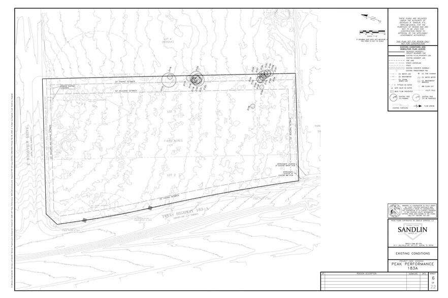 7962 183A, Leander, TX à vendre - Plan de site – Image 1 sur 2