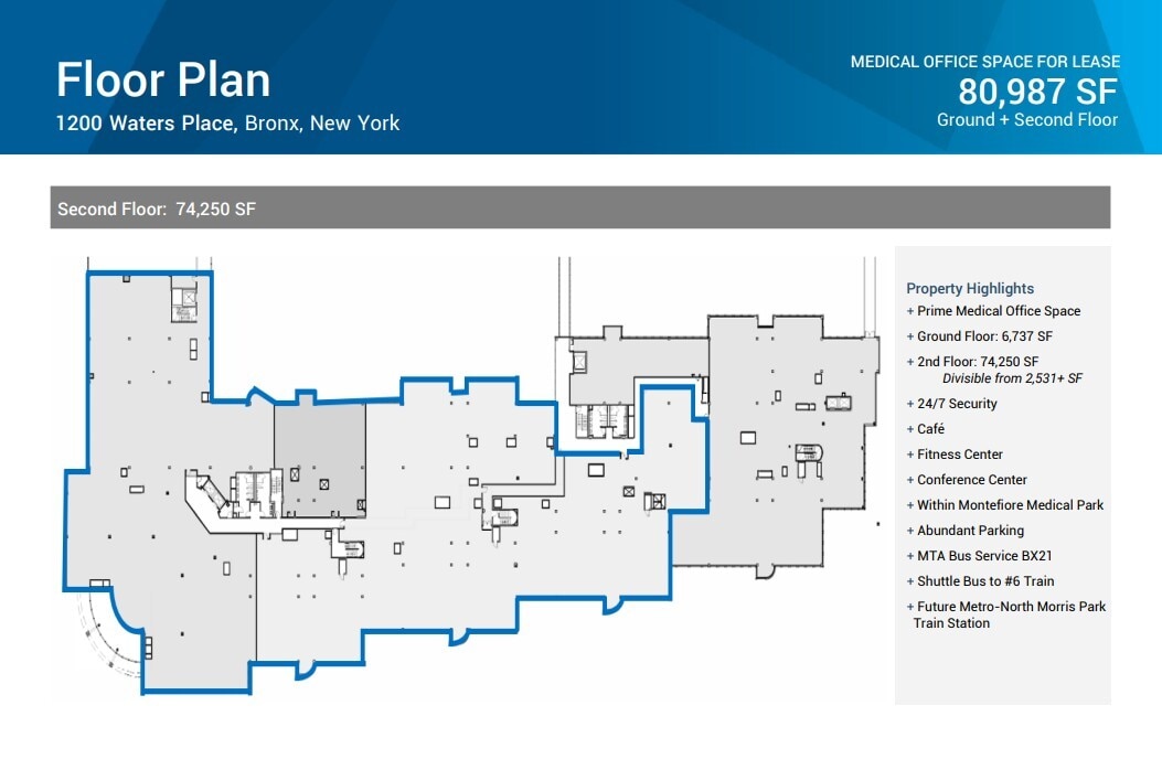1200 Waters Pl, Bronx, NY à louer Plan d’étage– Image 1 sur 1