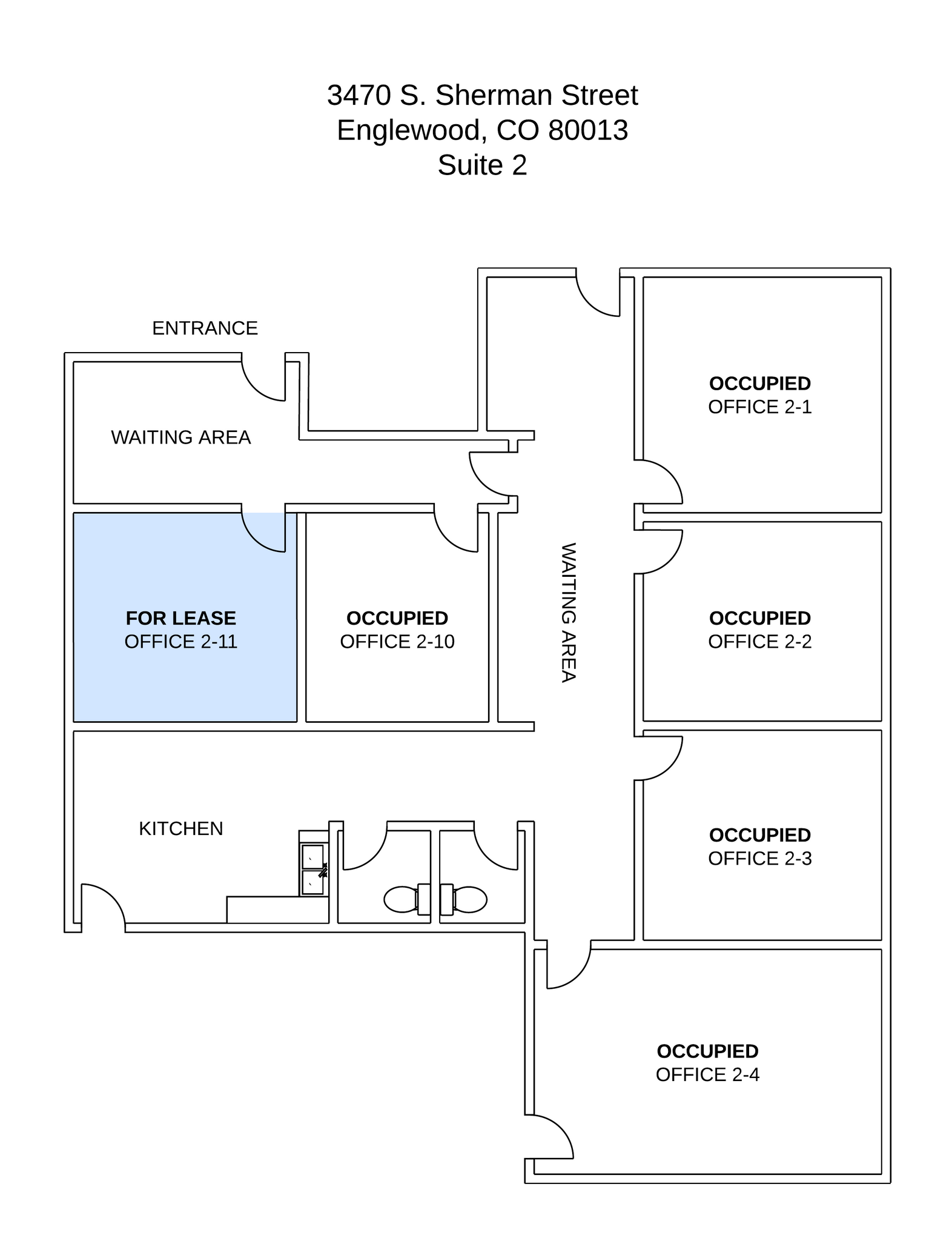 3470 S Sherman St, Englewood, CO à louer Plan d’étage– Image 1 sur 1