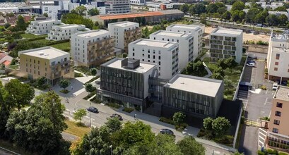 Nantes - Vue aérienne vue de carte