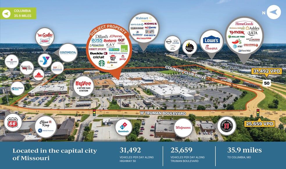 3600 Country Club Dr, Jefferson City, MO à vendre - Aérien – Image 2 sur 6