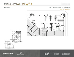 7730 E Belleview Ave, Greenwood Village, CO à louer Plan d’étage– Image 1 sur 2