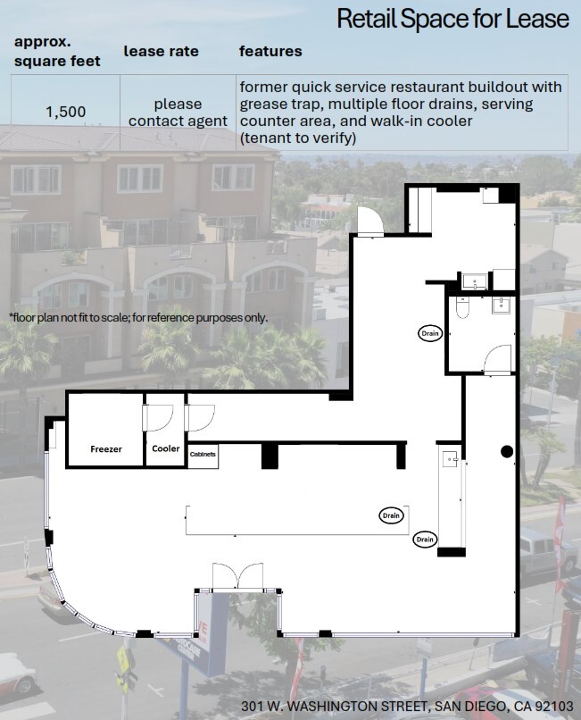 301 W Washington St, San Diego, CA à louer Plan d’étage– Image 1 sur 1