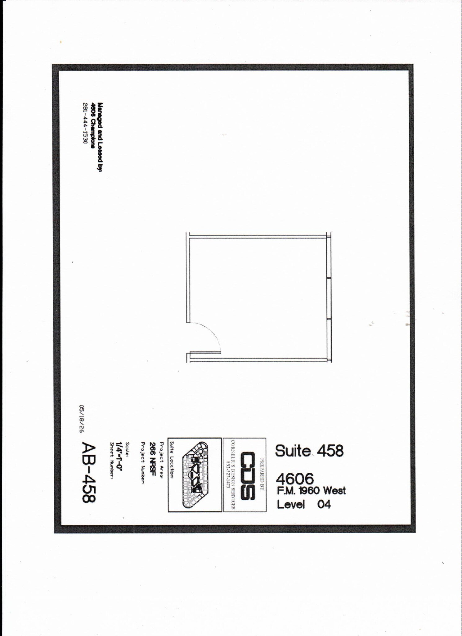 4606 FM 1960 W, Houston, TX à louer Plan d’étage– Image 1 sur 2
