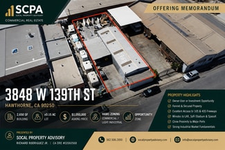 Plus de détails pour 3848 W 139th St, Hawthorne, CA - Industriel/Logistique à vendre