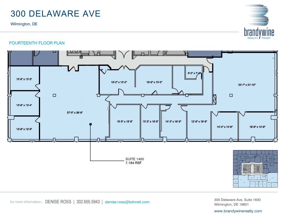 300 Delaware Ave, Wilmington, DE à louer Plan d’étage– Image 1 sur 1