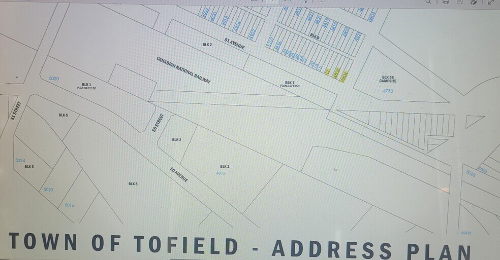 4804 51 Av, Tofield, AB à vendre - Plan de site – Image 3 sur 3