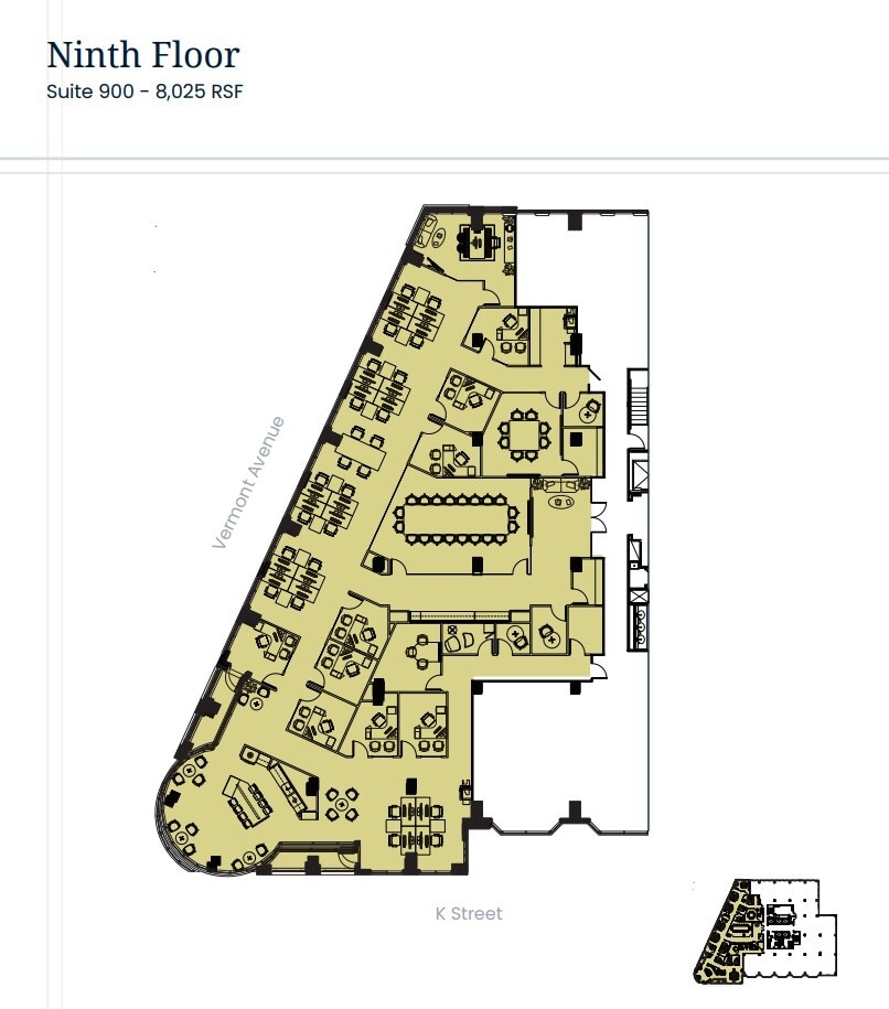 1425 K St NW, Washington, DC à louer Plan d’étage– Image 1 sur 1