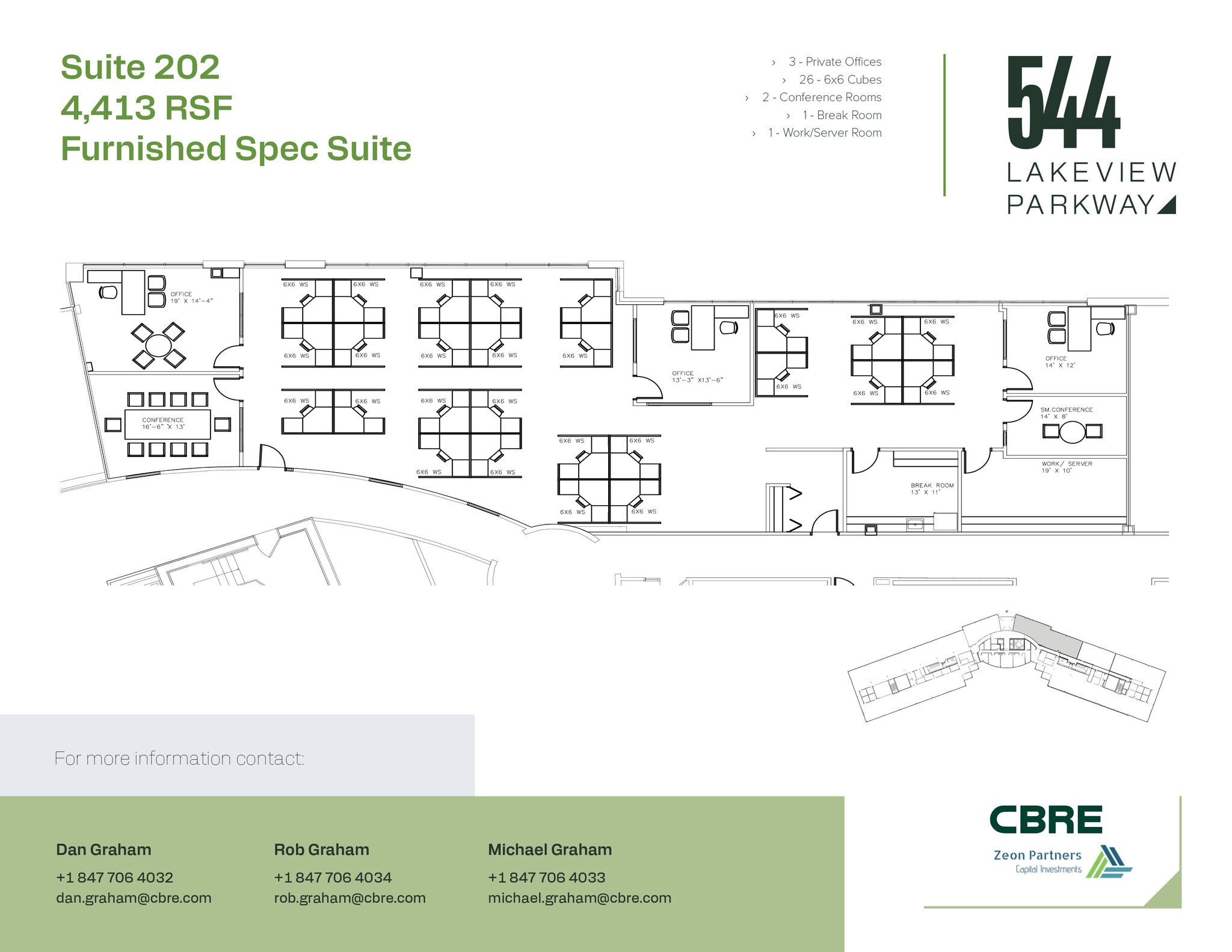 544 Lakeview Pky, Vernon Hills, IL à louer Plan d’étage– Image 1 sur 2