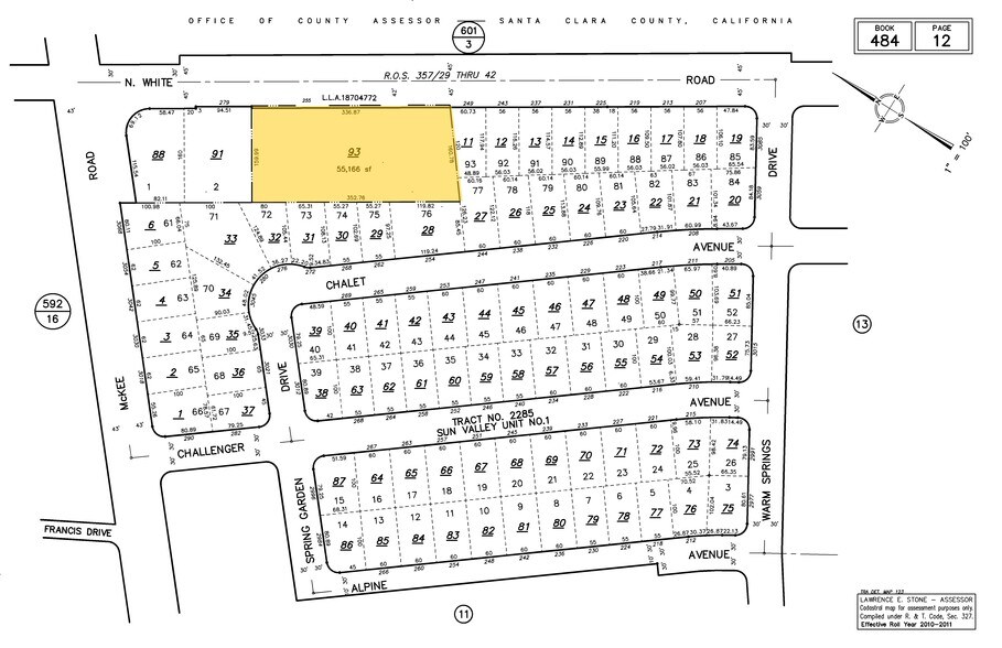255 N White Rd, San Jose, CA à louer - Plan cadastral – Image 2 sur 3