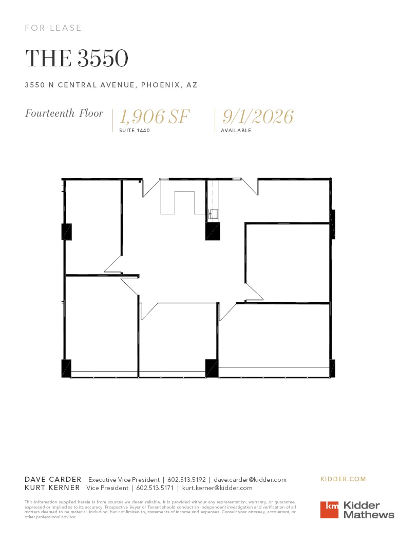 3550 N Central Ave, Phoenix, AZ à louer Plan d’étage– Image 1 sur 1