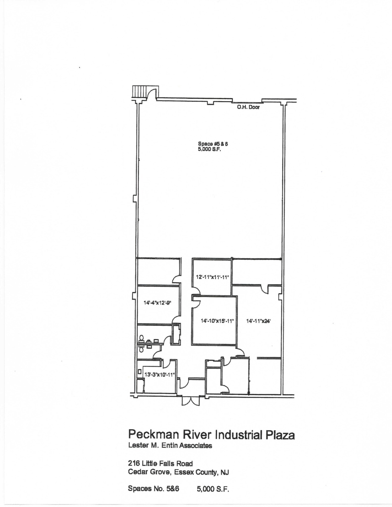 216 Little Falls Rd, Cedar Grove, NJ à louer Plan de site– Image 1 sur 1