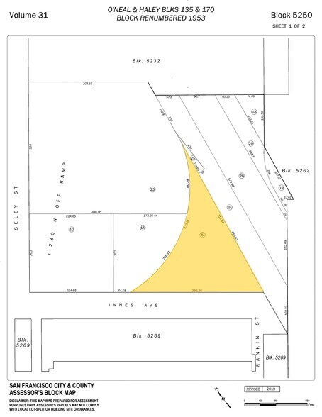1908-1950 Innes Ave, San Francisco, CA à vendre - Plan cadastral – Image 3 sur 3