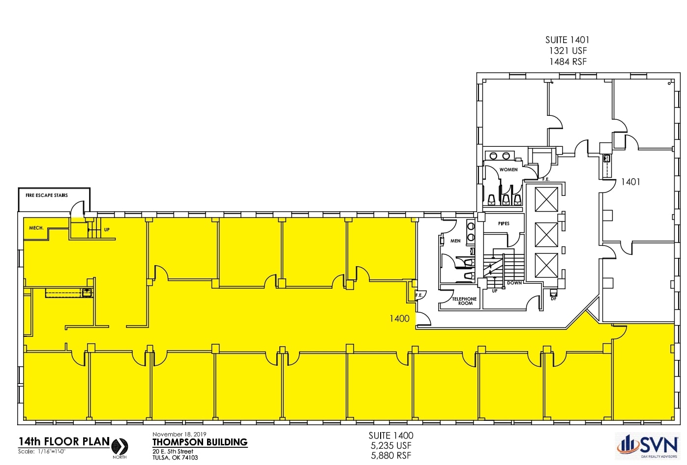 20 E 5th St, Tulsa, OK à louer Plan d’étage– Image 1 sur 1