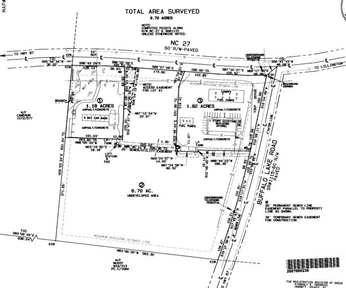 58 Buffalo Lake Rd, Sanford, NC à vendre - Plan cadastral – Image 2 sur 24