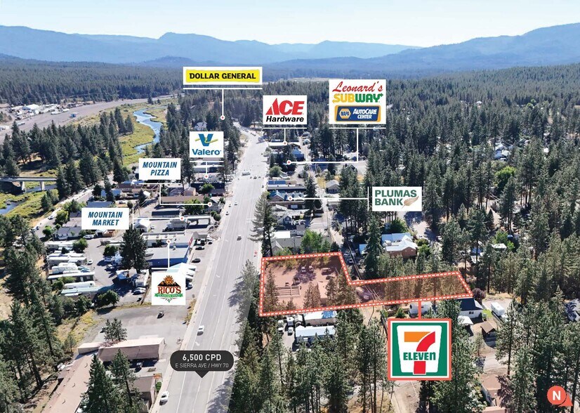 307 E Sierra Ave, Portola, CA à vendre - Aérien – Image 2 sur 5