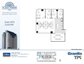 6400 S Fiddlers Green Cir, Greenwood Village, CO à louer Plan d’étage– Image 2 sur 2