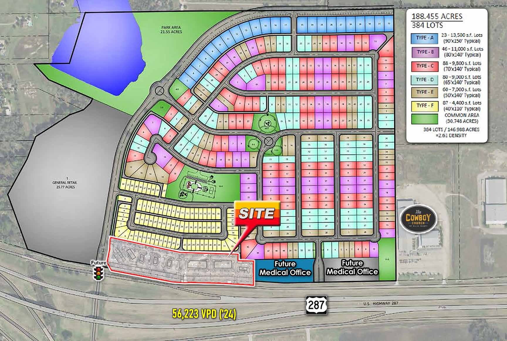 NEQ US-287 & Black Champ Rd, Waxahachie, TX à louer Plan de site– Image 1 sur 3