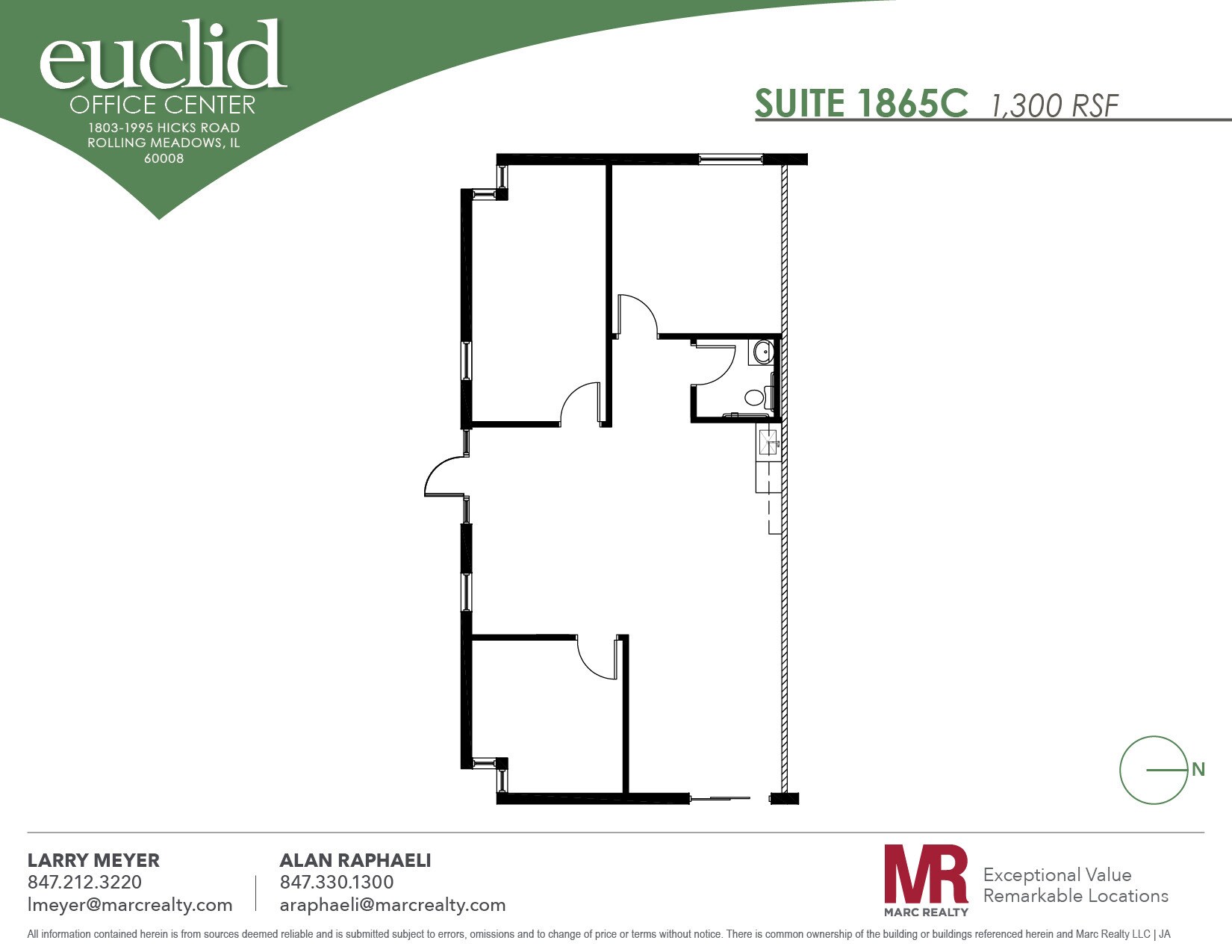 1803 Hicks Rd, Rolling Meadows, IL à louer Plan d’étage– Image 1 sur 5
