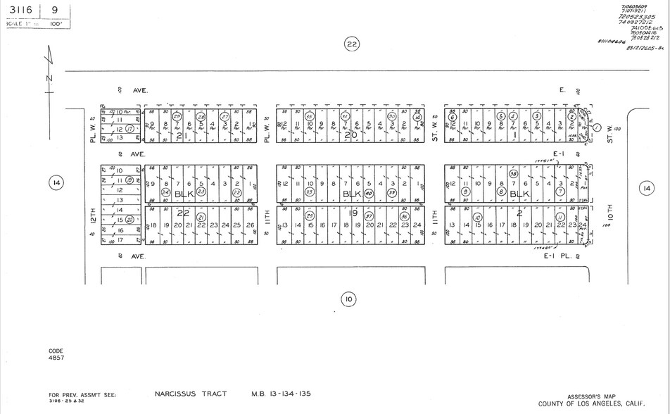 AVE E VIC 11 PLW, Lancaster, CA à vendre - Plan cadastral – Image 2 sur 2