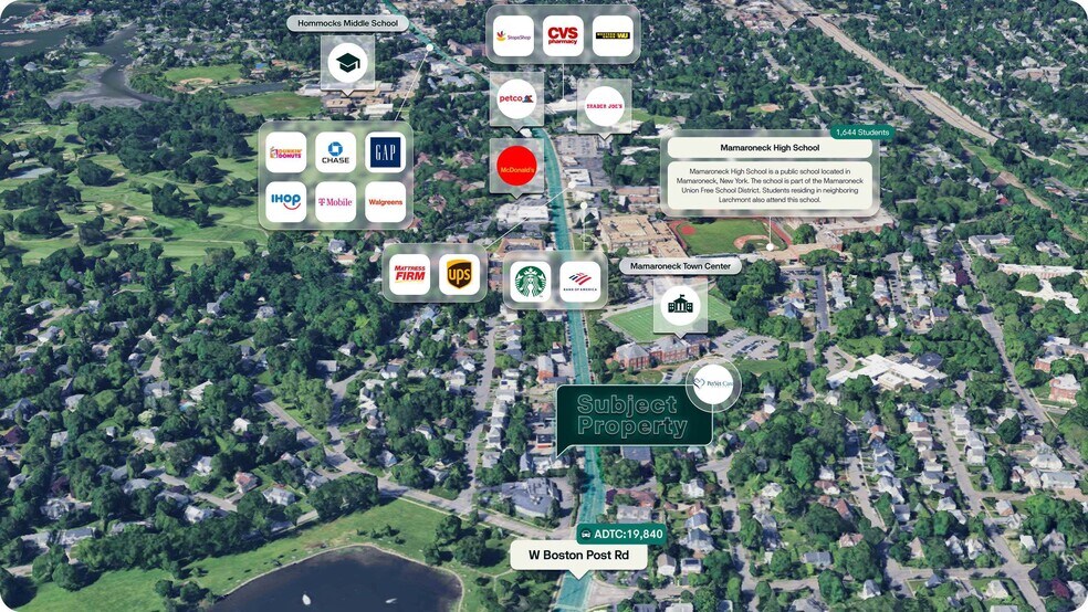 649 W Boston Post Rd, Mamaroneck, NY à vendre - Aérien – Image 2 sur 2