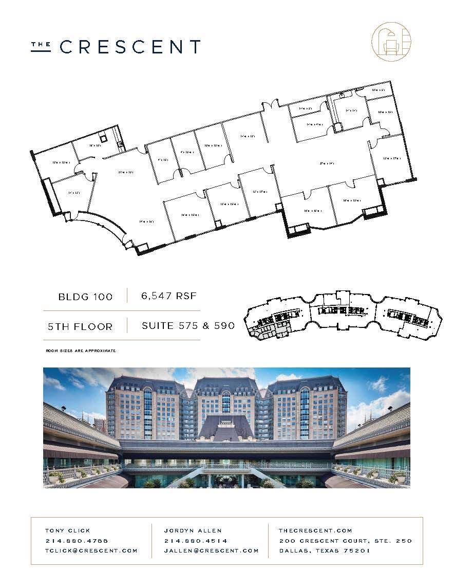 100 Crescent Ct, Dallas, TX à louer Plan d’étage– Image 1 sur 2