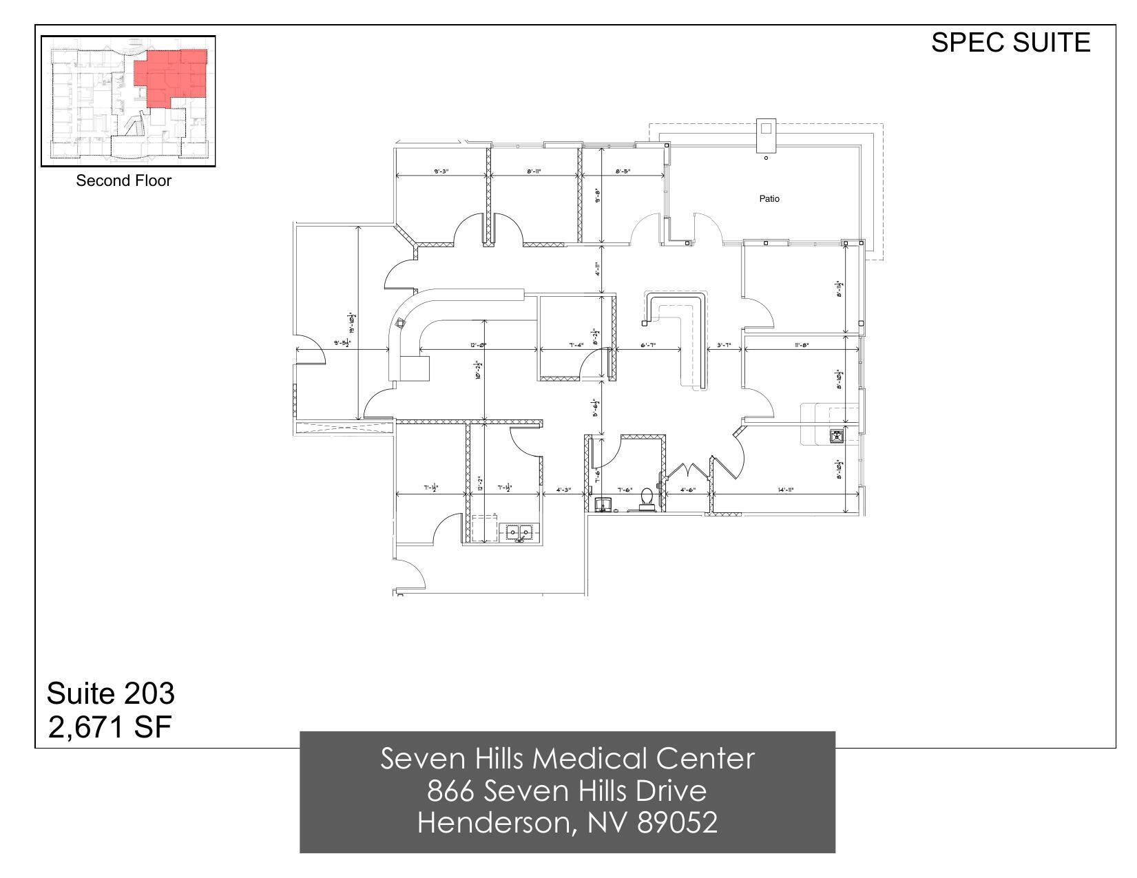 870 Seven Hills Dr, Henderson, NV à louer Plan d’étage– Image 1 sur 1