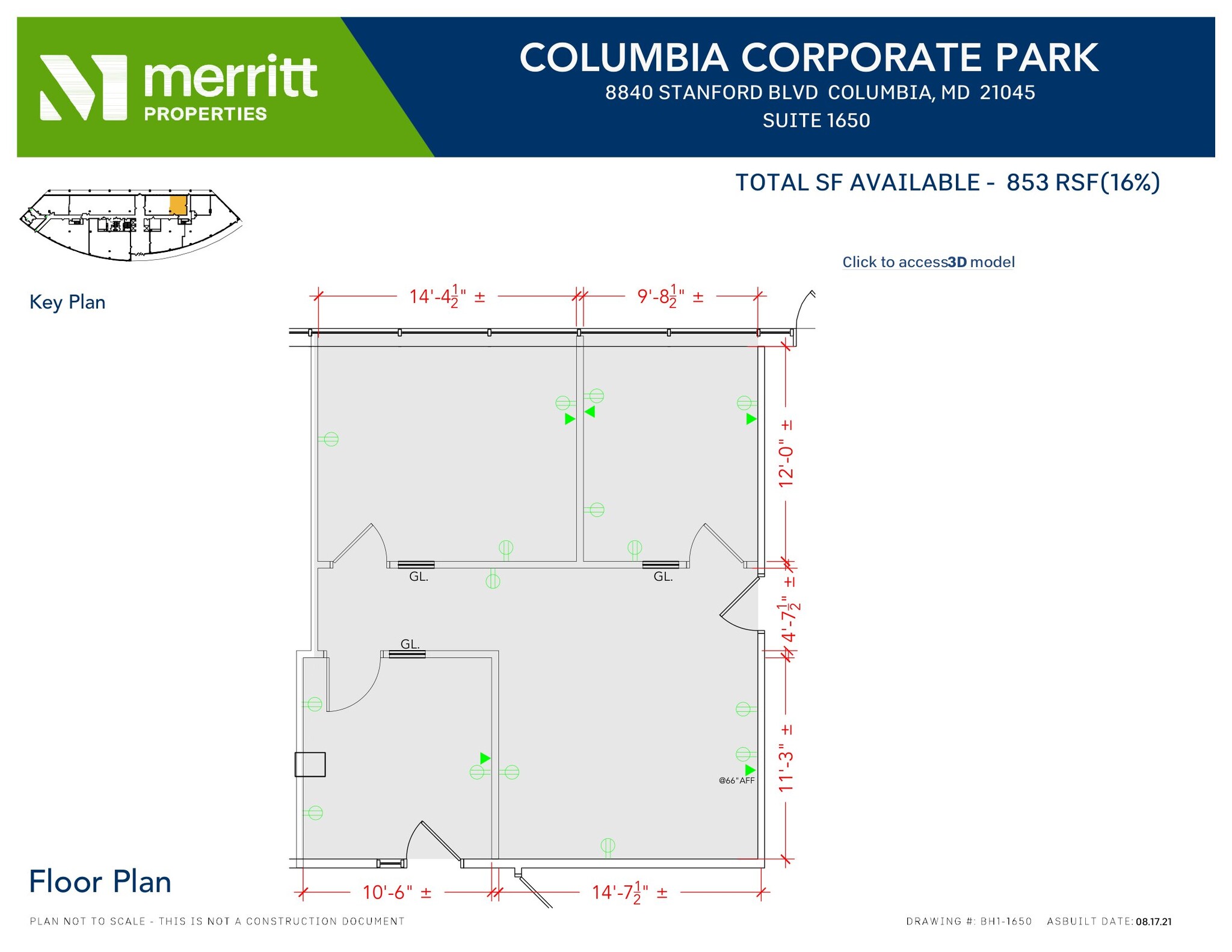 8830 Stanford Blvd, Columbia, MD à louer Plan d’étage– Image 1 sur 1