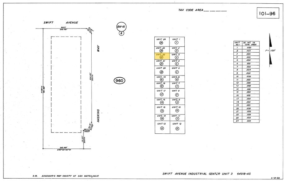 390 Swift Ave, South San Francisco, CA à vendre - Plan cadastral – Image 2 sur 2