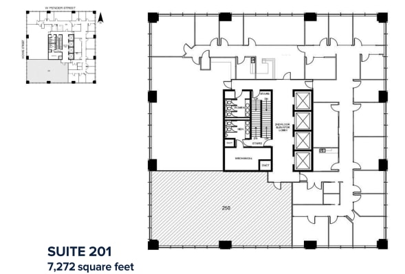 700 W Pender St, Vancouver, BC à louer Plan d’étage– Image 1 sur 1