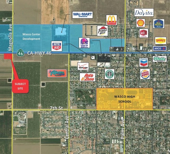 Magnolia Ave, Wasco, CA à vendre - Aérien – Image 1 sur 1
