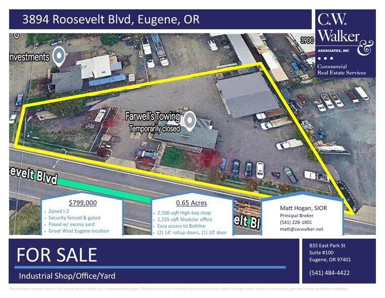 3894 Roosevelt Blvd, Eugene, OR à vendre - Photo de l’immeuble – Image 1 sur 7