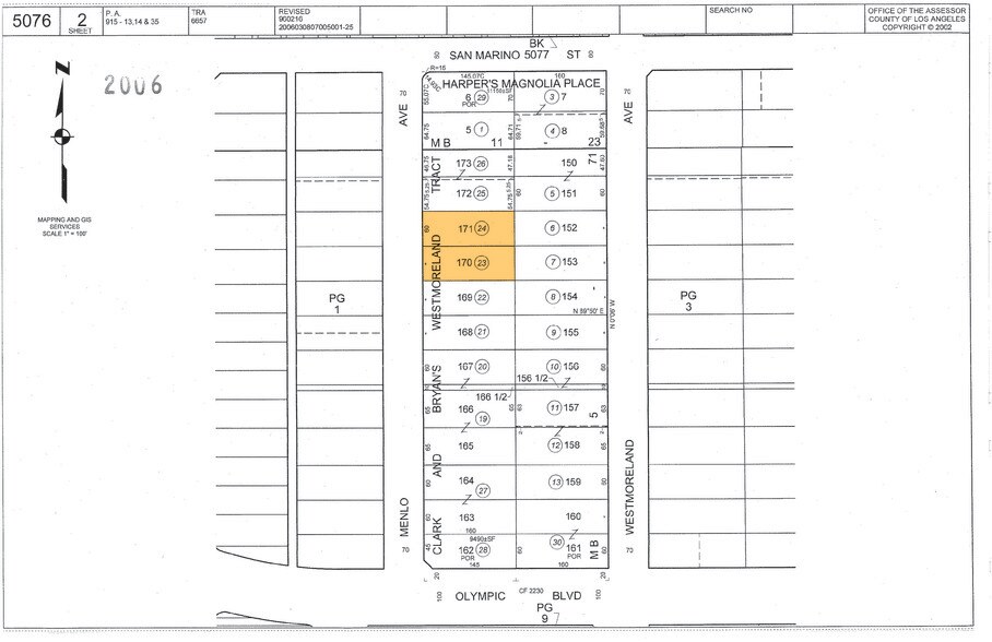 946-950 Menlo Ave, Los Angeles, CA à vendre - Plan cadastral – Image 1 sur 2